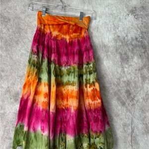 Raviya Pink and Orange Tie-Dye A-Line Skirt small. Hippie skirt phish